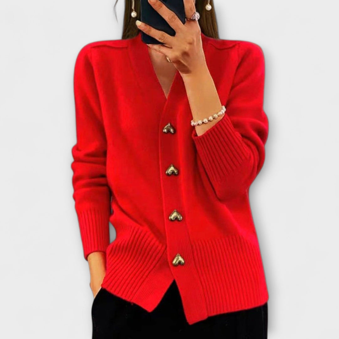 Marij – Vintage-stil V-ringad tröja för kvinnor