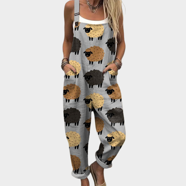 Bekväma tryckta jumpsuits