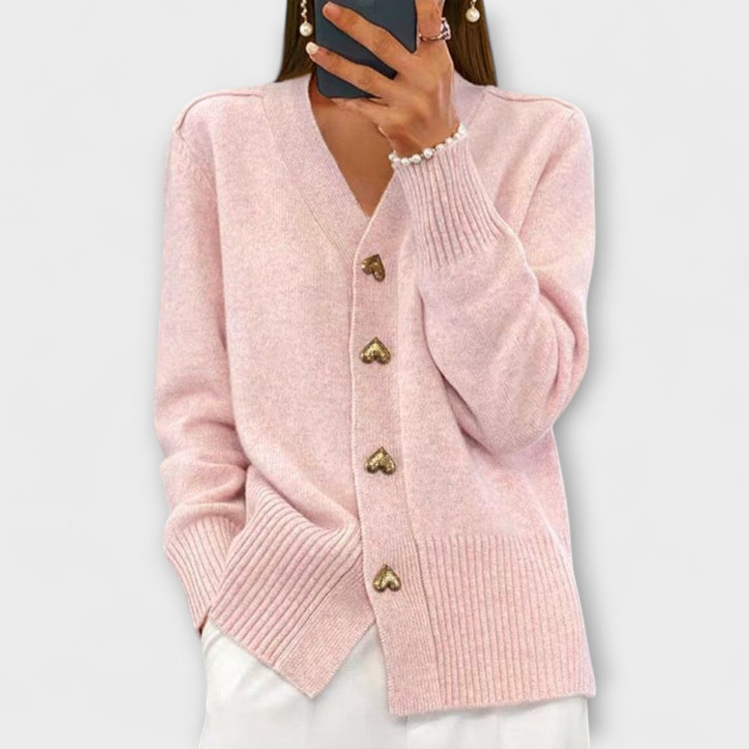 Marij – Vintage-stil V-ringad tröja för kvinnor
