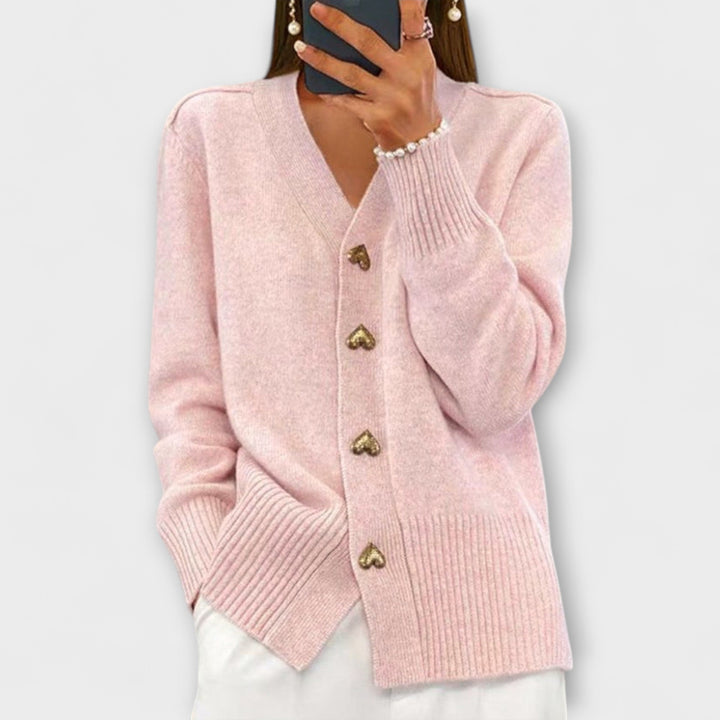 Marij – Vintage-stil V-ringad tröja för kvinnor