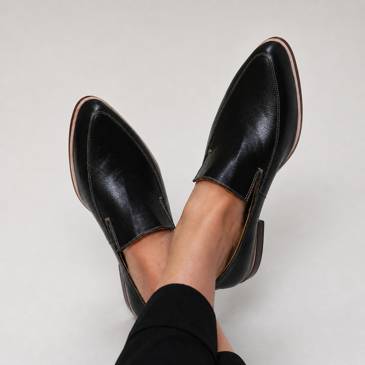 Zofia™ | Mockasin Svart Patchwork