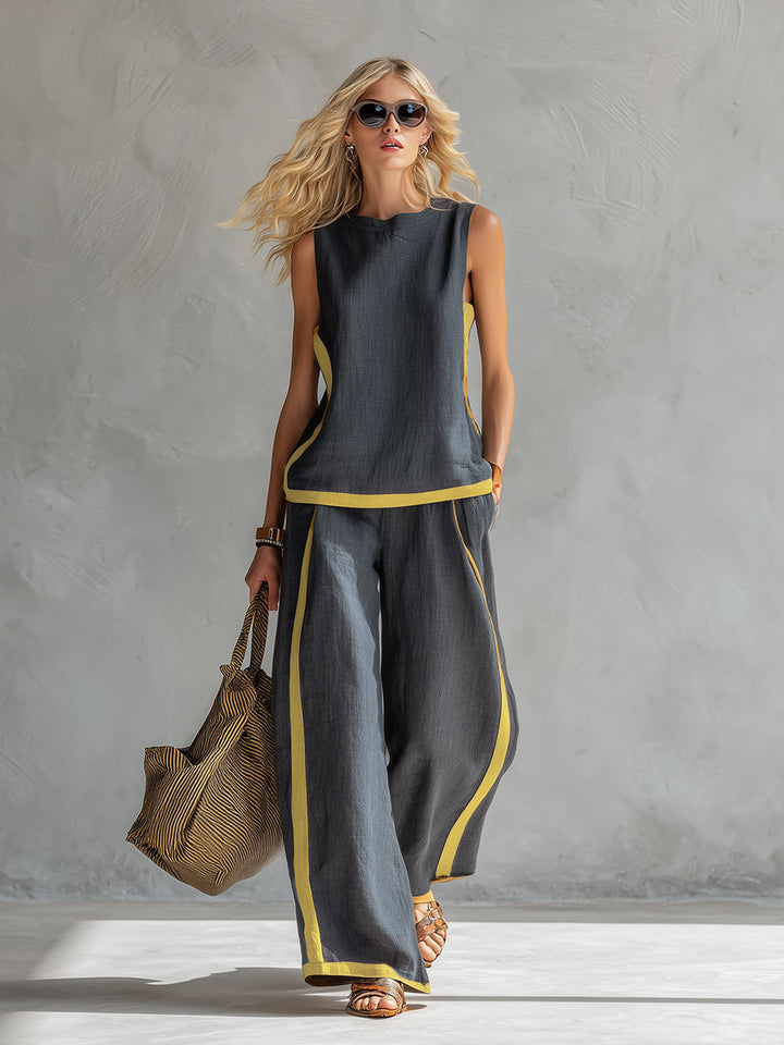 Leila | Stiligt set i bomull och lin
