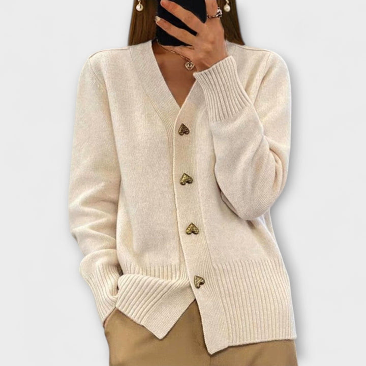 Marij – Vintage-stil V-ringad tröja för kvinnor