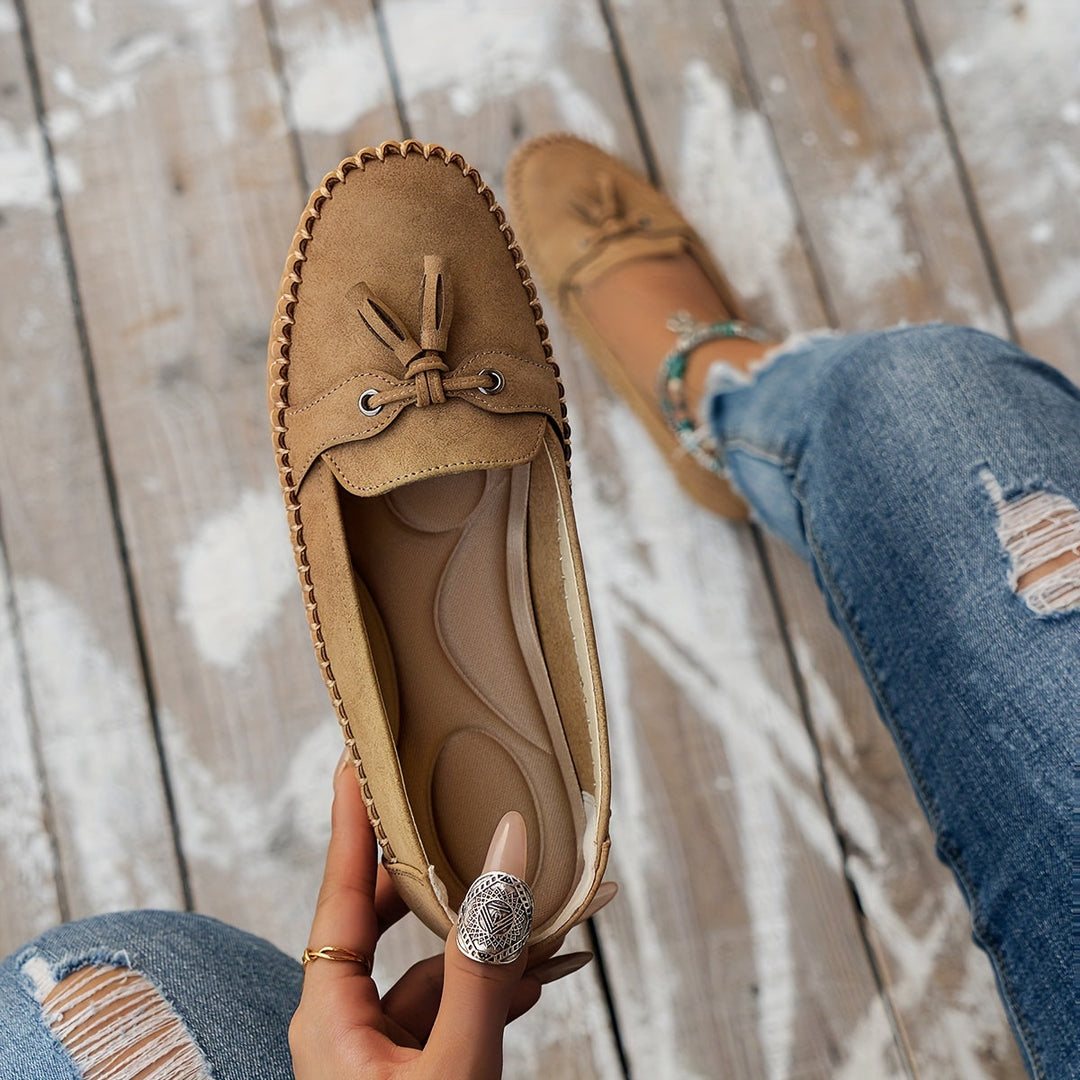 Nadine™ - Klassiska loafers med tofs