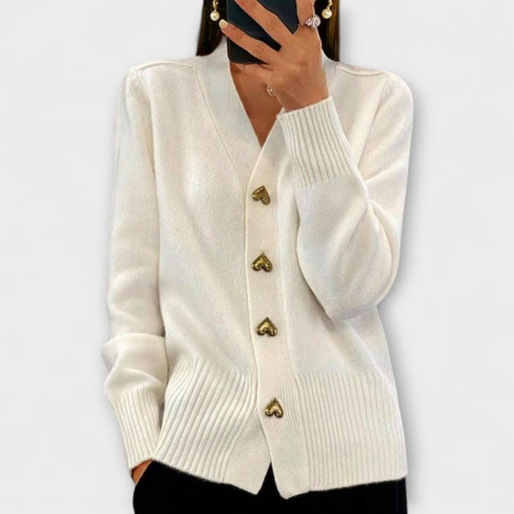 Marij – Vintage-stil V-ringad tröja för kvinnor