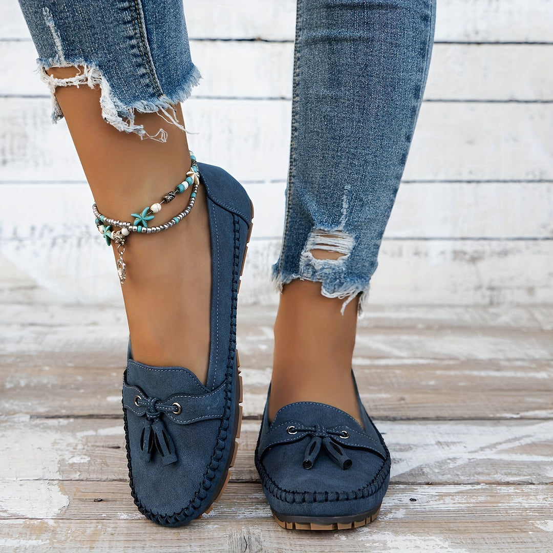 Nadine™ - Klassiska loafers med tofs