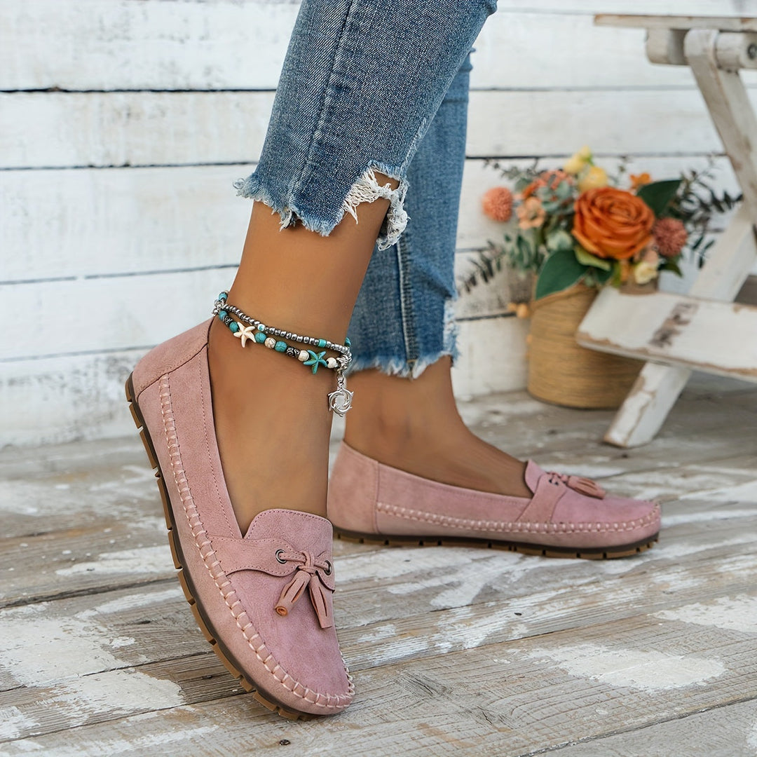 Nadine™ - Klassiska loafers med tofs