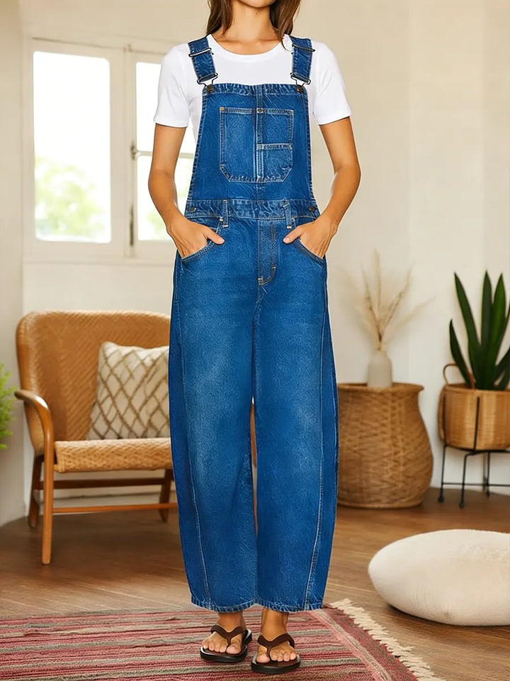 Nora | Denim Overall med Fickor