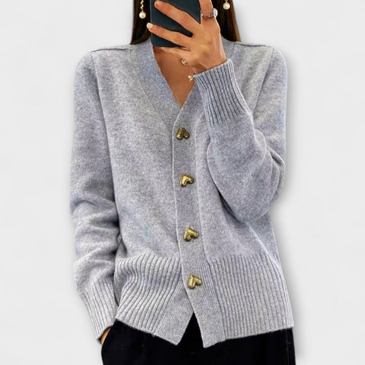 Marij – Vintage-stil V-ringad tröja för kvinnor