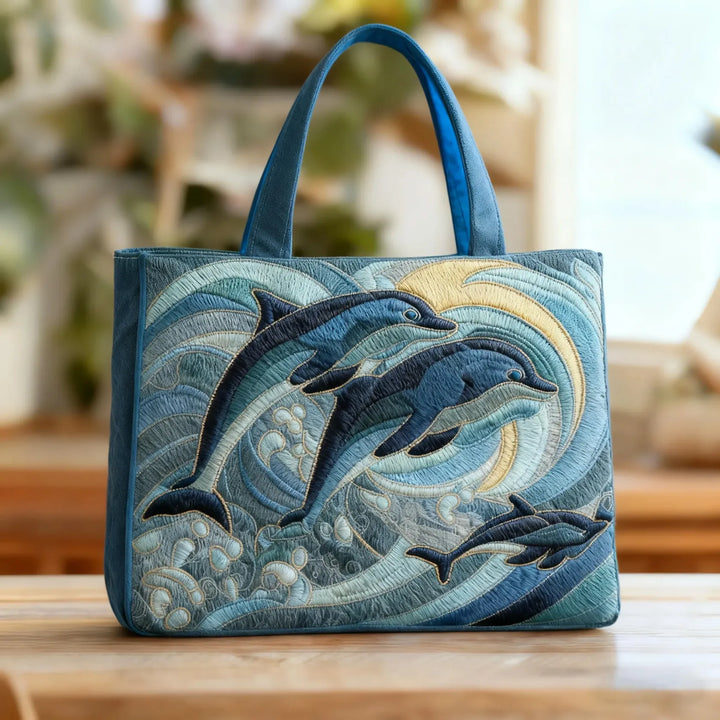 Quiltad väska – Hav delfin