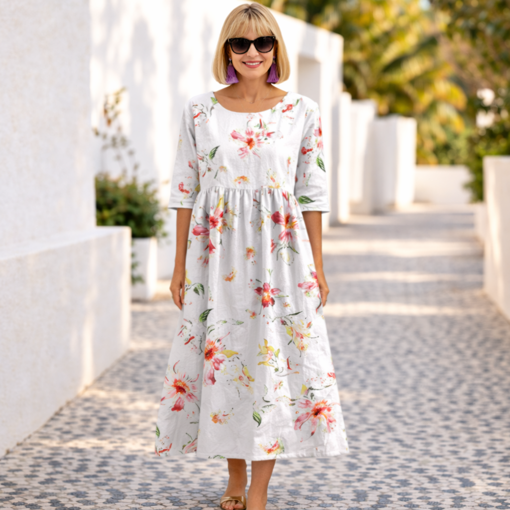 Mary | Sommar Blommig Klänning