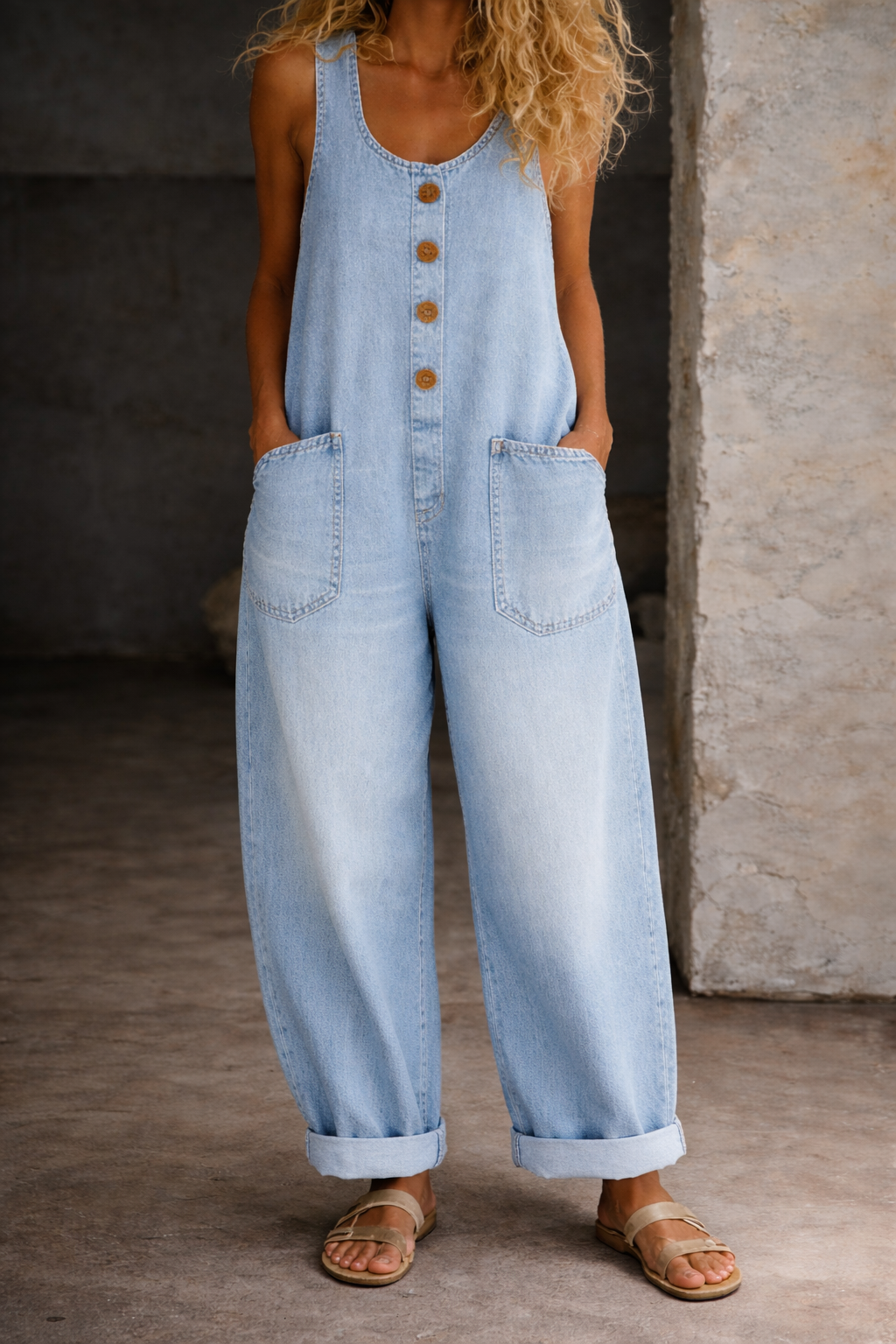 Vera - Vintagevasket Bomullsklänning