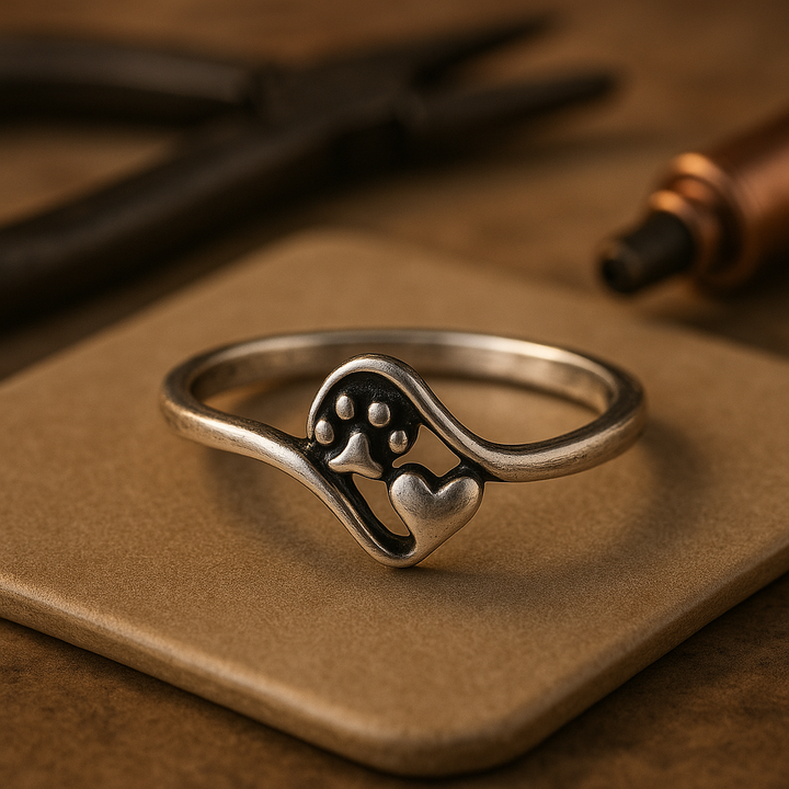 Kärlek Vintage Ring Tass Silver