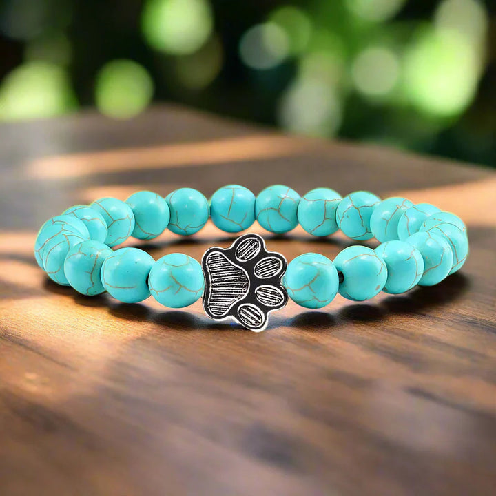 Tassunjäljen armband, dekorerat med pärlor och delikat