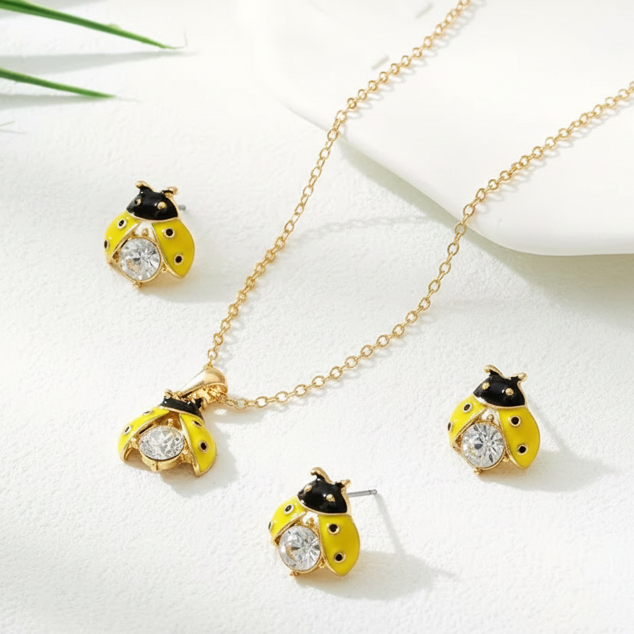 Örhängen Marihöns – Lyckotalisman – gratis halsband | Begränsat erbjudande