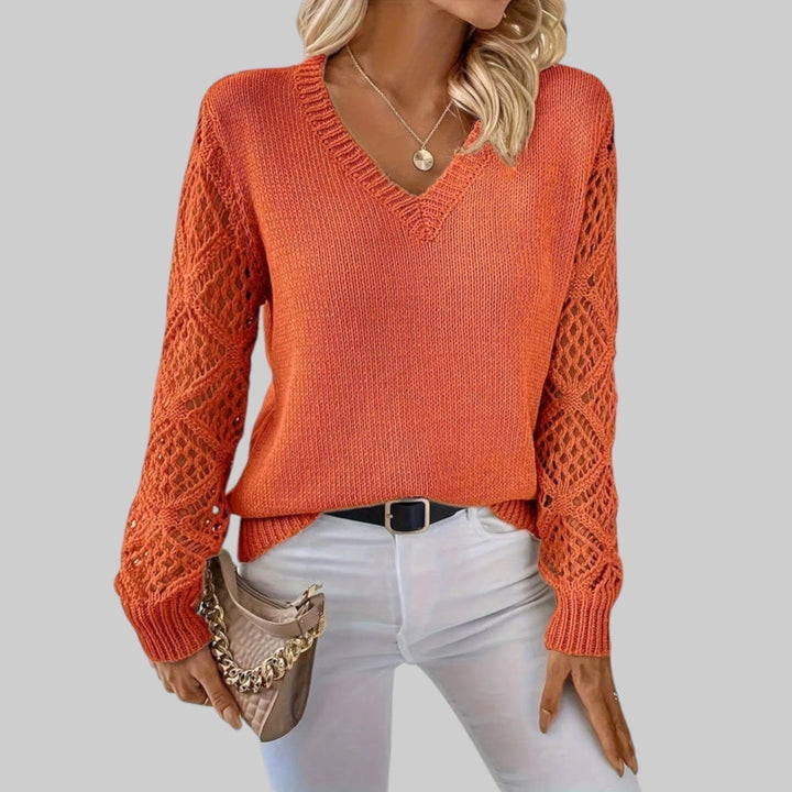 Le Clair | Informell bomull T-shirt med V-hals