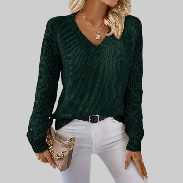 Le Clair | Informell bomull T-shirt med V-hals