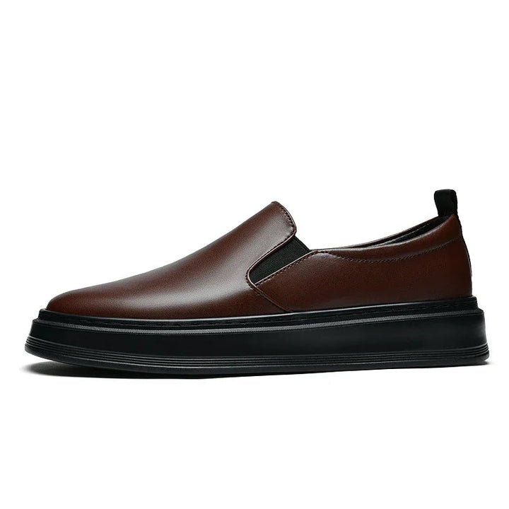 Läder slip-on sko