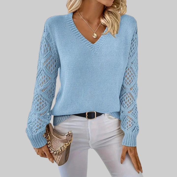 Le Clair | Informell bomull T-shirt med V-hals