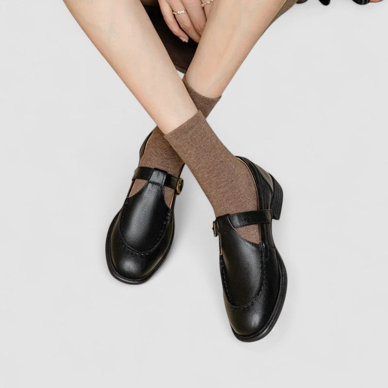 AVERY™|ORTOPEDISKA MARY JANE - SANDALER MED KVADRATFOT