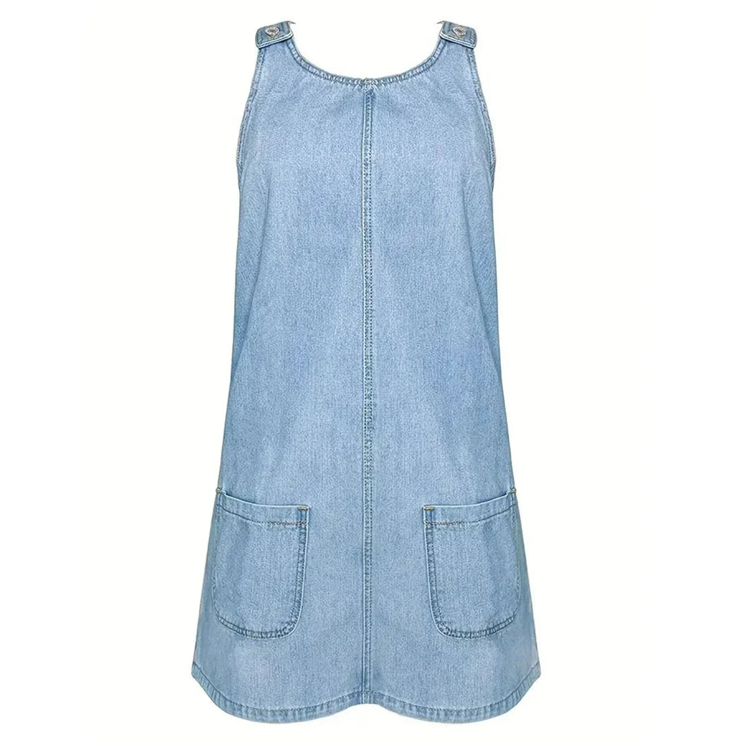 Vieno - Avslappnad Denimklänning