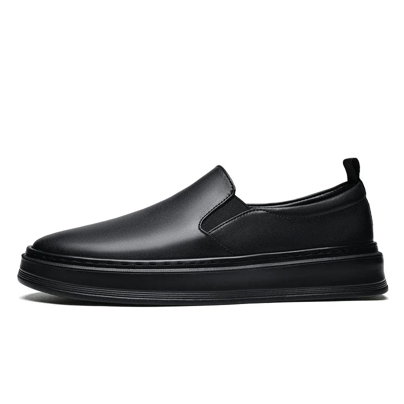 Läder slip-on sko