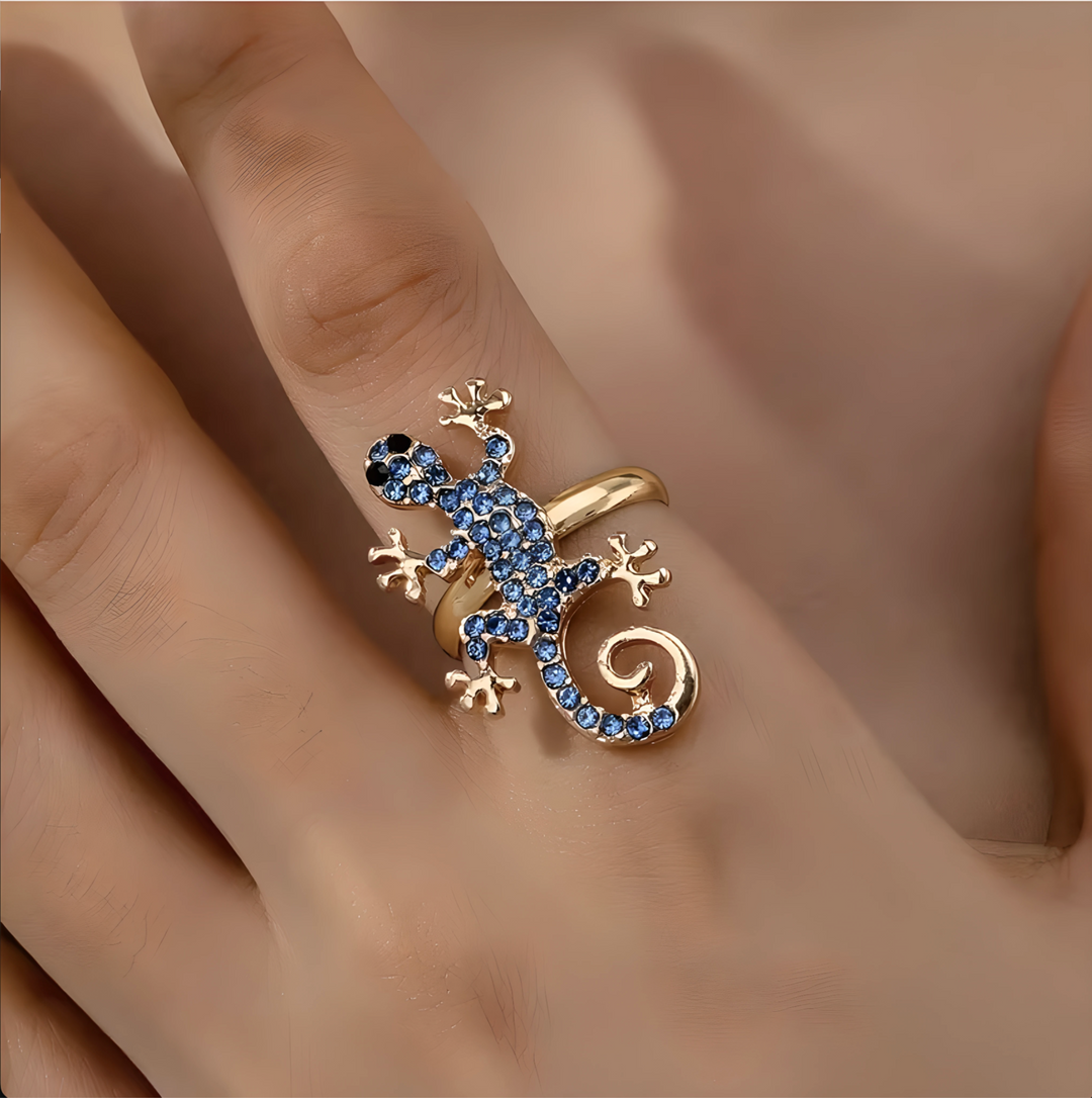 Geckoörhängen med lyckotalisman – gratis ring | Begränsat erbjudande