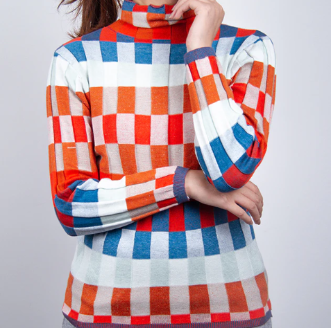 Erika - Patchwork pooltröja