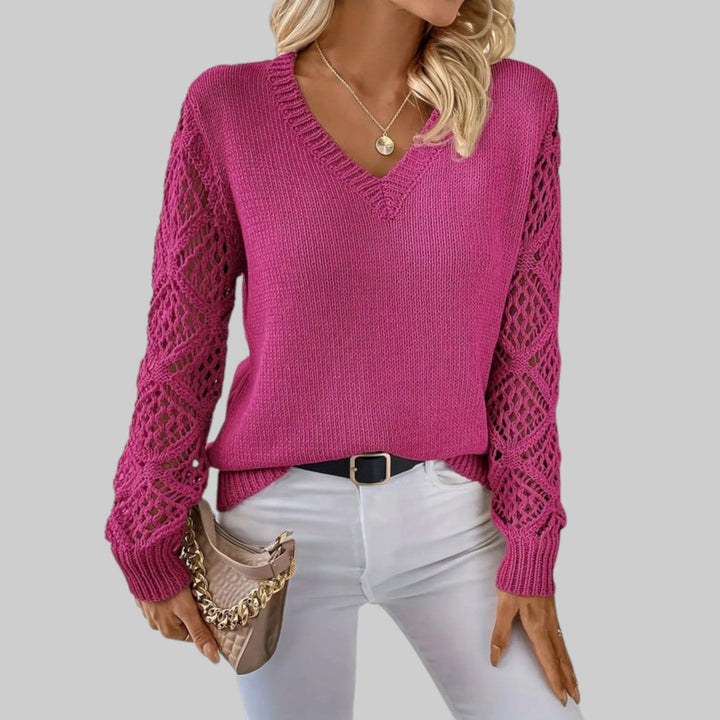 Le Clair | Informell bomull T-shirt med V-hals