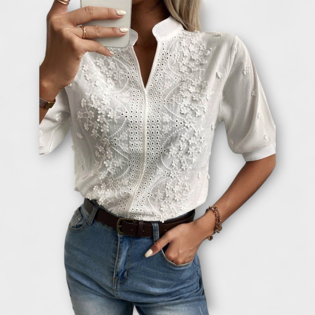 Élise - Mila tröja med lyxig broderi