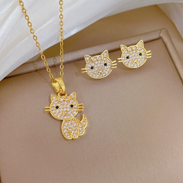 Kattungeörhängen, inklusive gratis halsband | Begränsat erbjudande