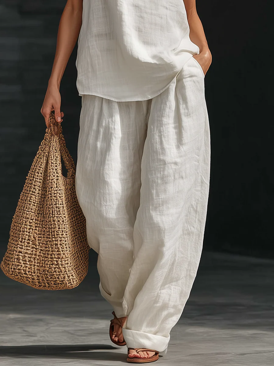 Zoë™ - Off-Shoulder Set med Bred Byxa