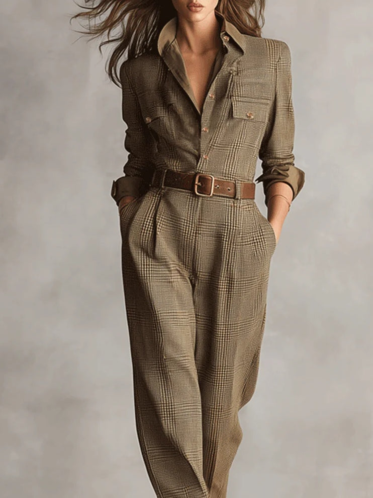 Anna™ - Rutigt Stilig Jumpsuit