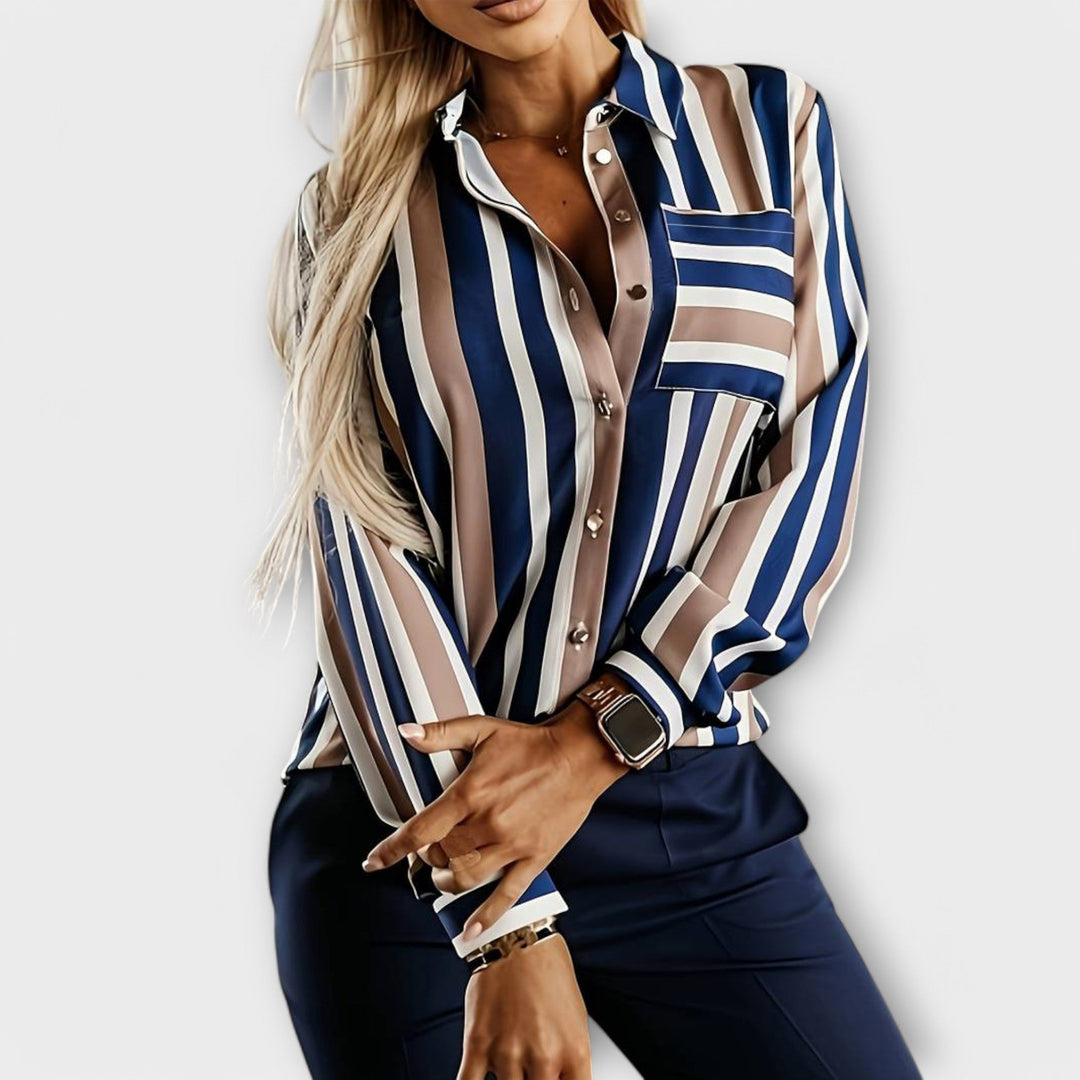 Emily - Stilig och subtilt randig blus