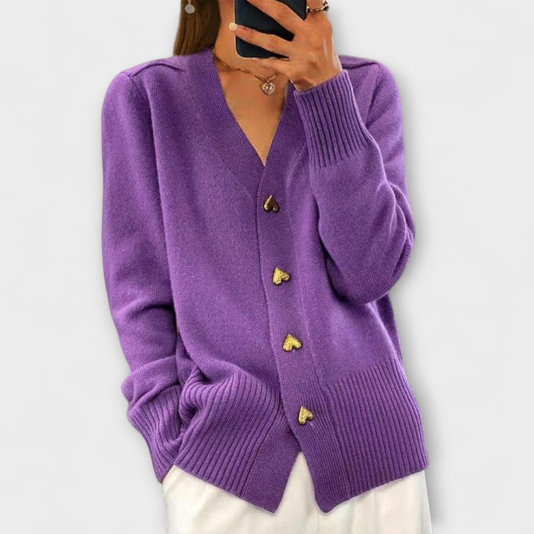 Marij – Vintage-stil V-ringad tröja för kvinnor