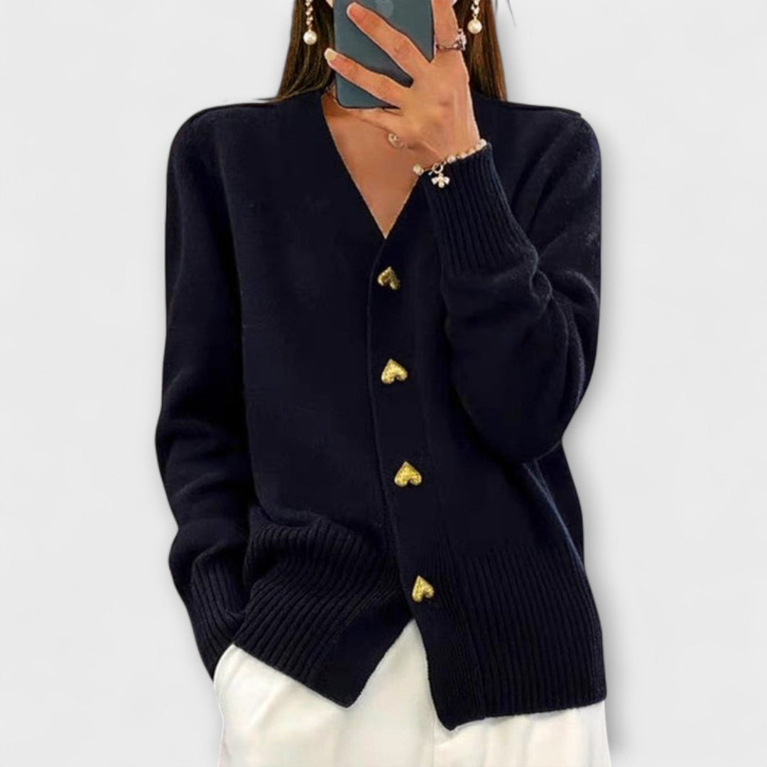 Marij – Vintage-stil V-ringad tröja för kvinnor
