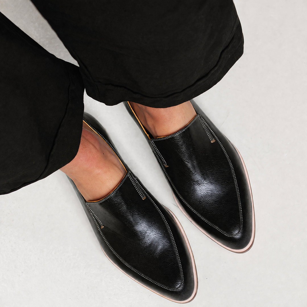 Zofia™ | Mockasin Svart Patchwork