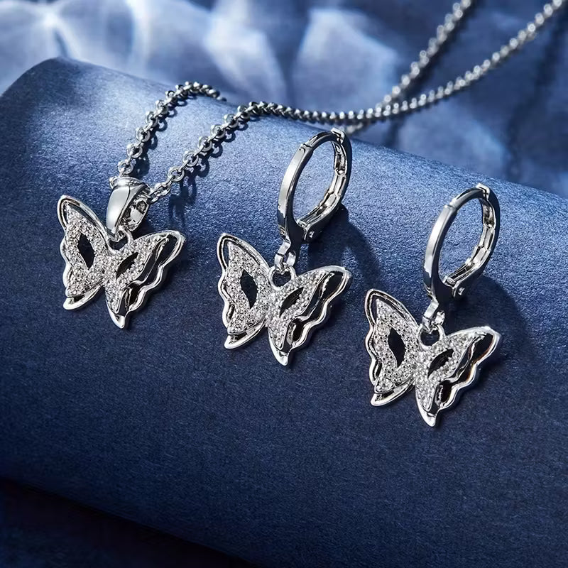 Fjärilens örhängen, inklusive gratis halsband | Begränsat erbjudande