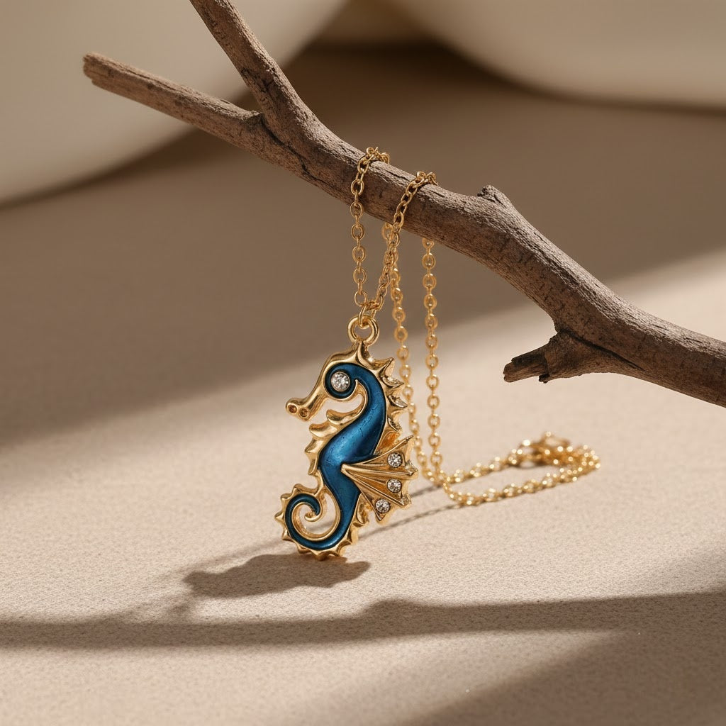 Halsband med lyckobringande sjölevande – sjöhäst