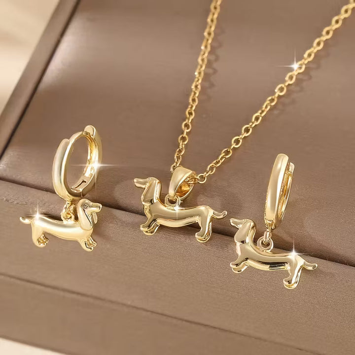 Taksikoira-örhängen Lykkeamulet, inklusive gratis halsband | Begränsat erbjudande