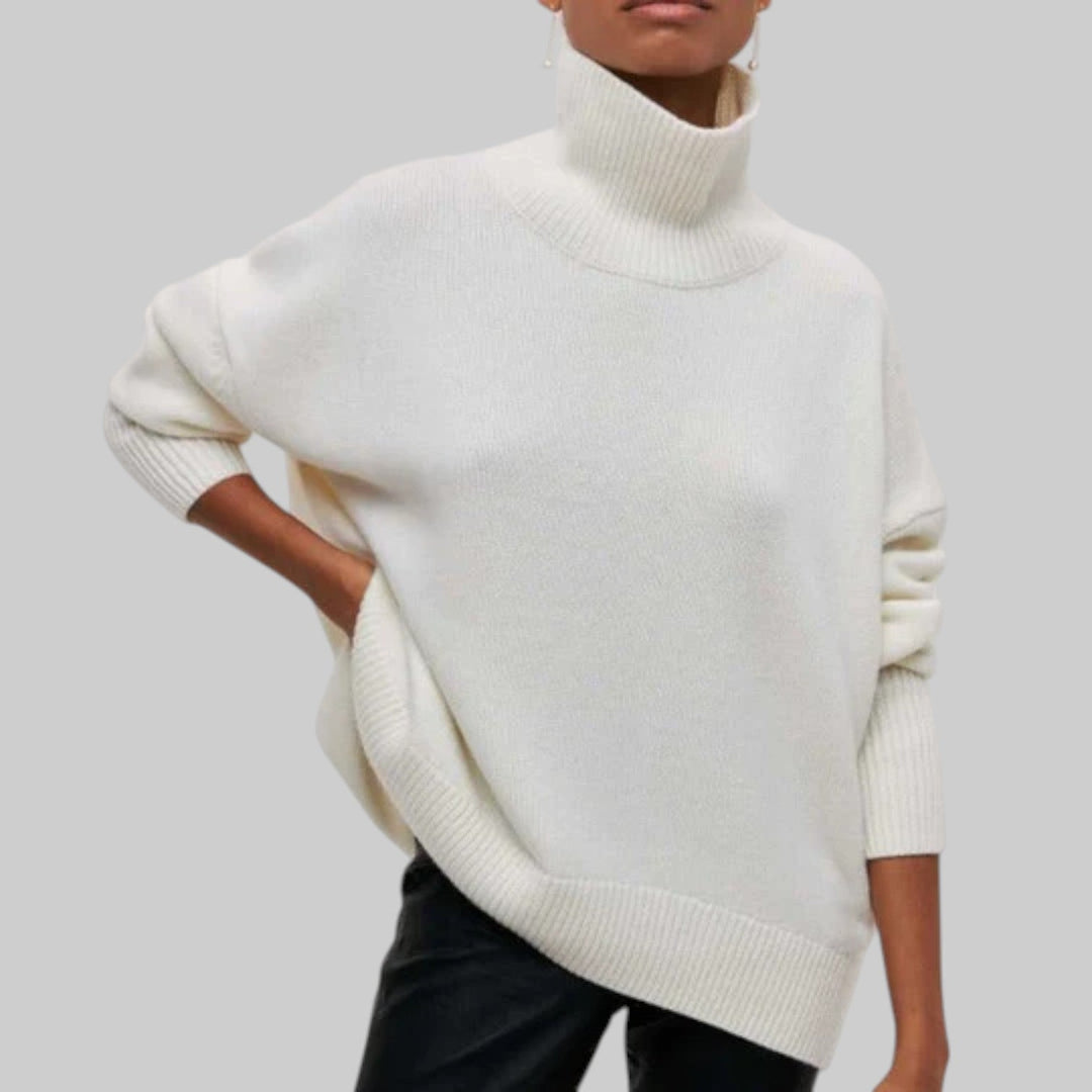 Amélie - Oversized bomullshoodie med rund hals