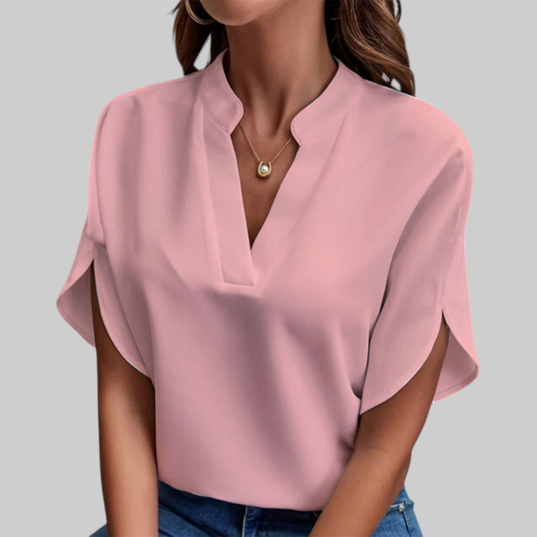 Carla | Luksuriös T-shirt med V-hals