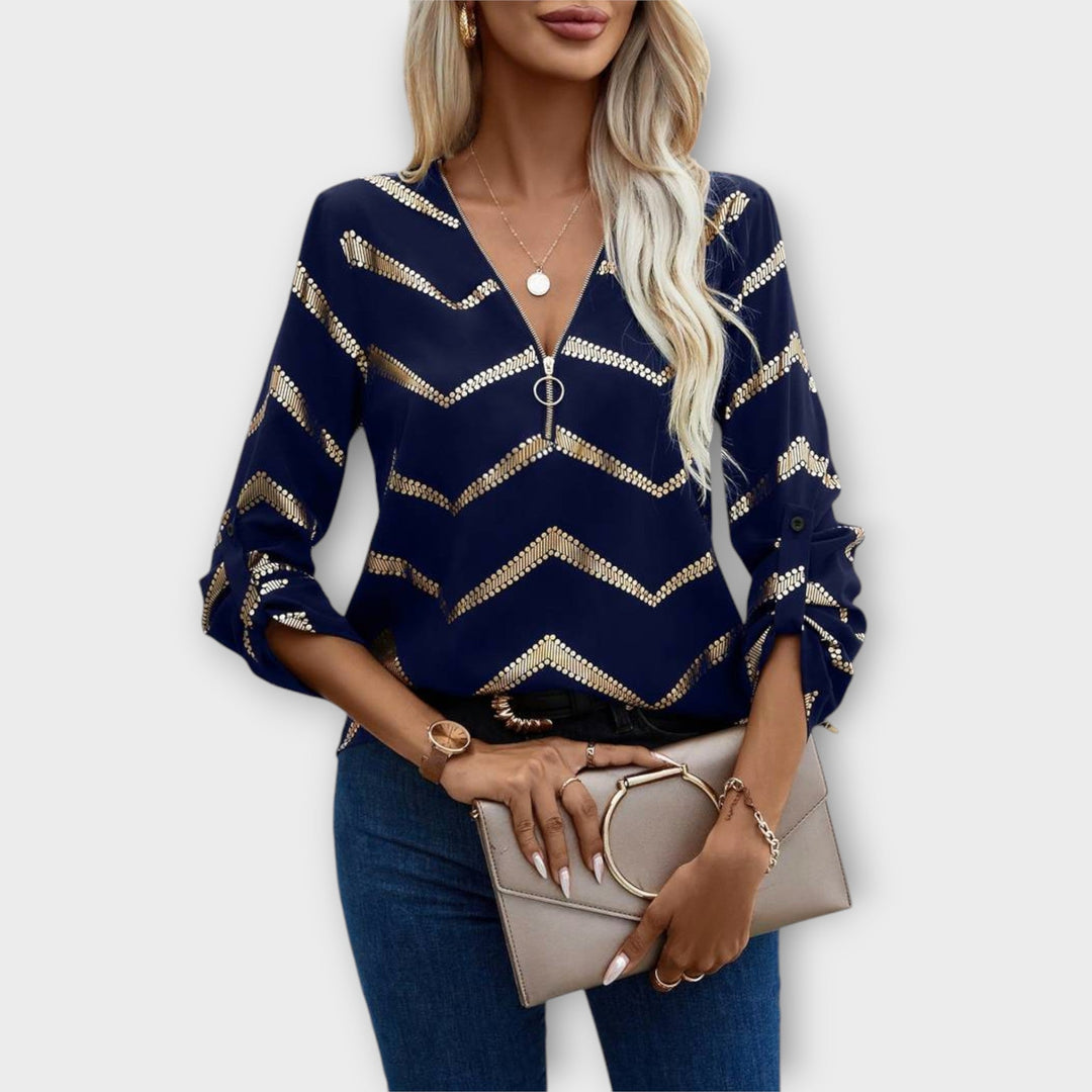 Emma - Elegant Blus Utan Dragkedja