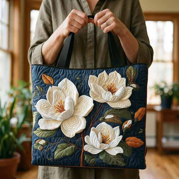 Quiltad väska – Skir magnolia