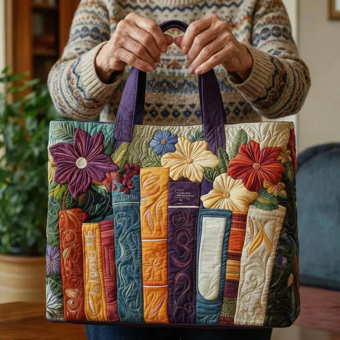 Quiltad väska – Bok älskare