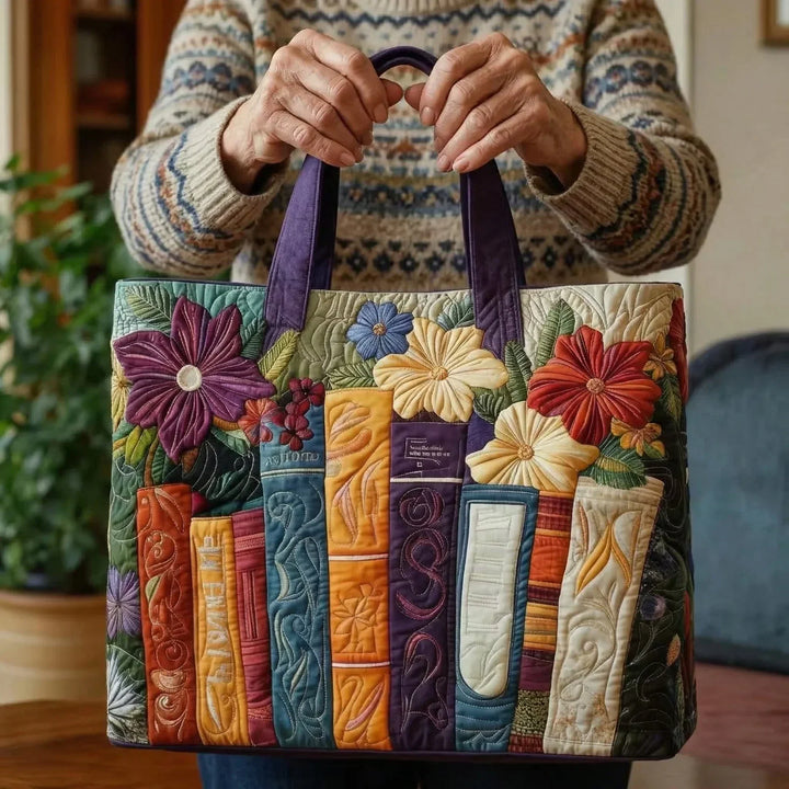 Quiltad väska – Bok älskare