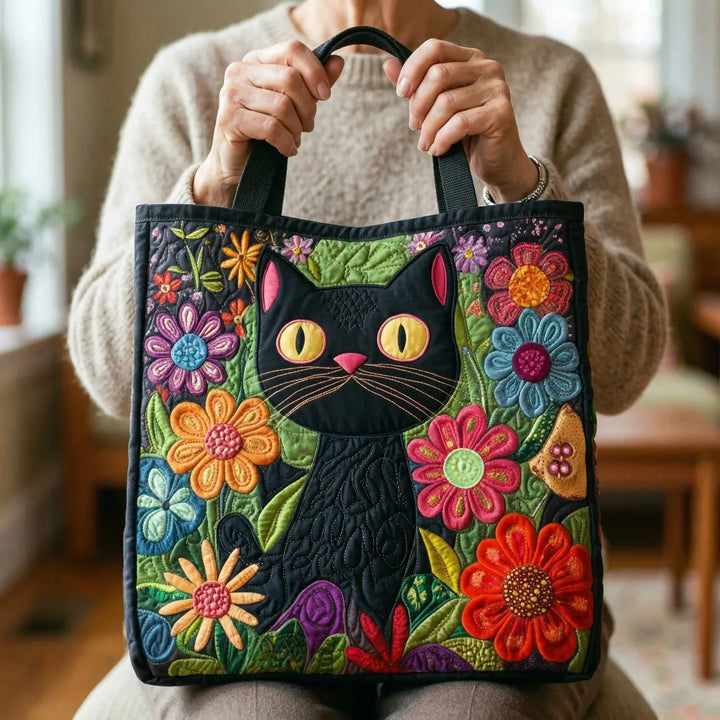 Quiltad väska – Förtrollad svart katt