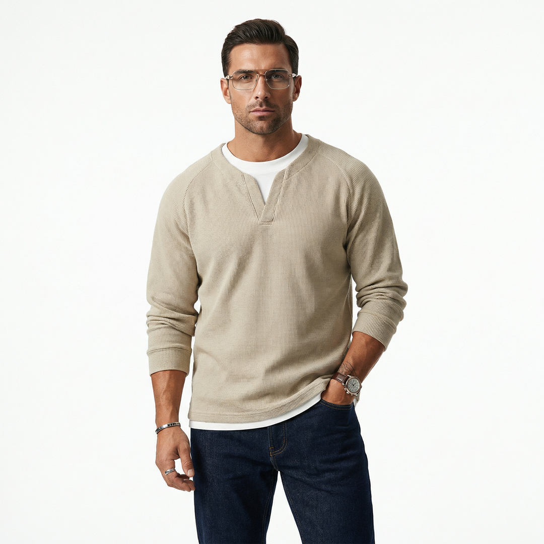 Brogan – Långärmad, lös Henley-tröja