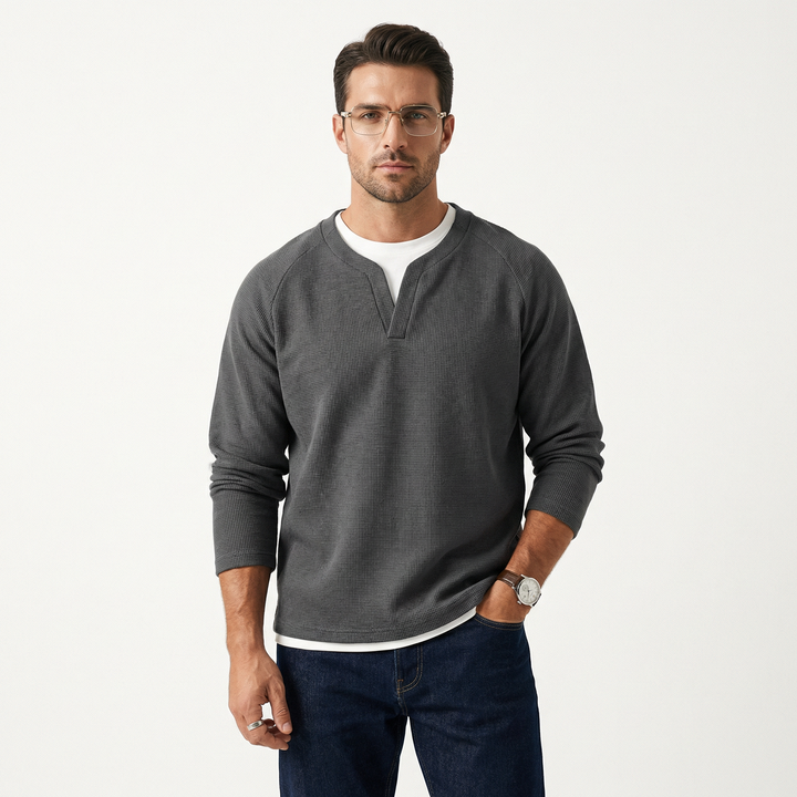 Brogan – Långärmad, lös Henley-tröja