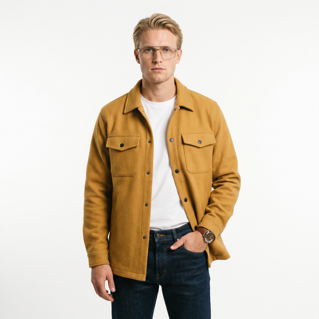 Herr Oversize T-shirt och jacka i bomull, mångsidig och avslappnad stil